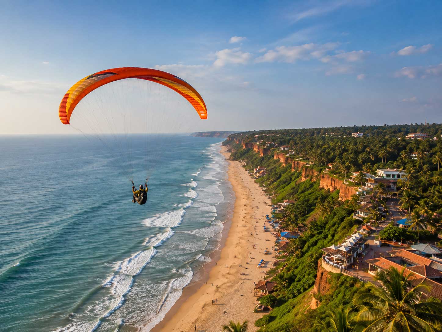 Paragliding at Varkala